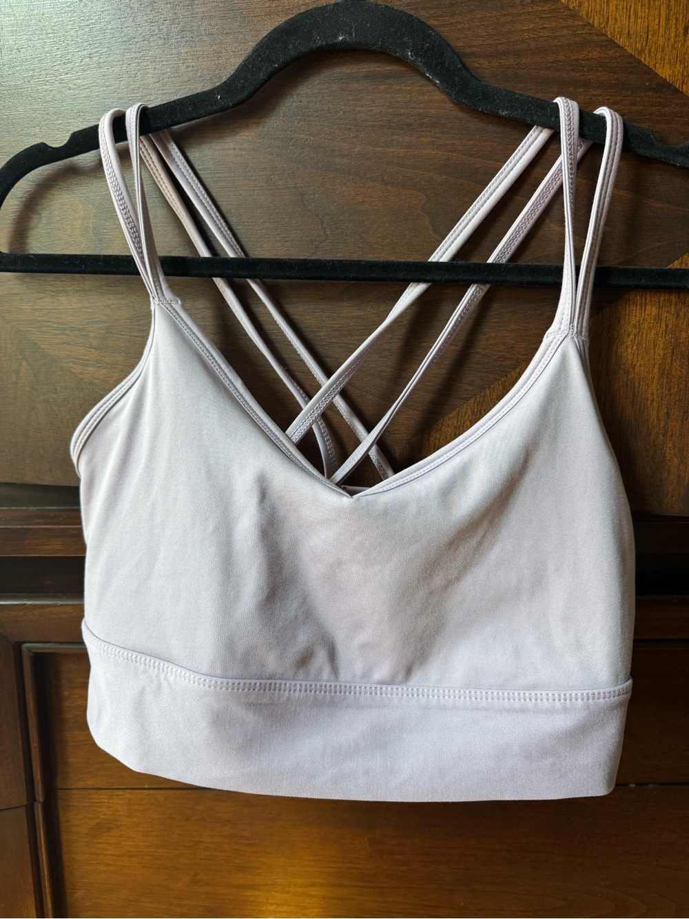 Madewell Medium Light Lavender Strappy Bralette Workout Bra